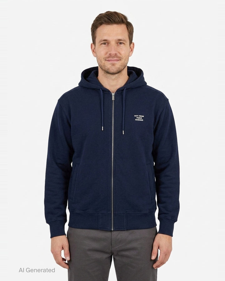 Slogan Zip Hoodie | Drôle de Monsieur | Club21 - front