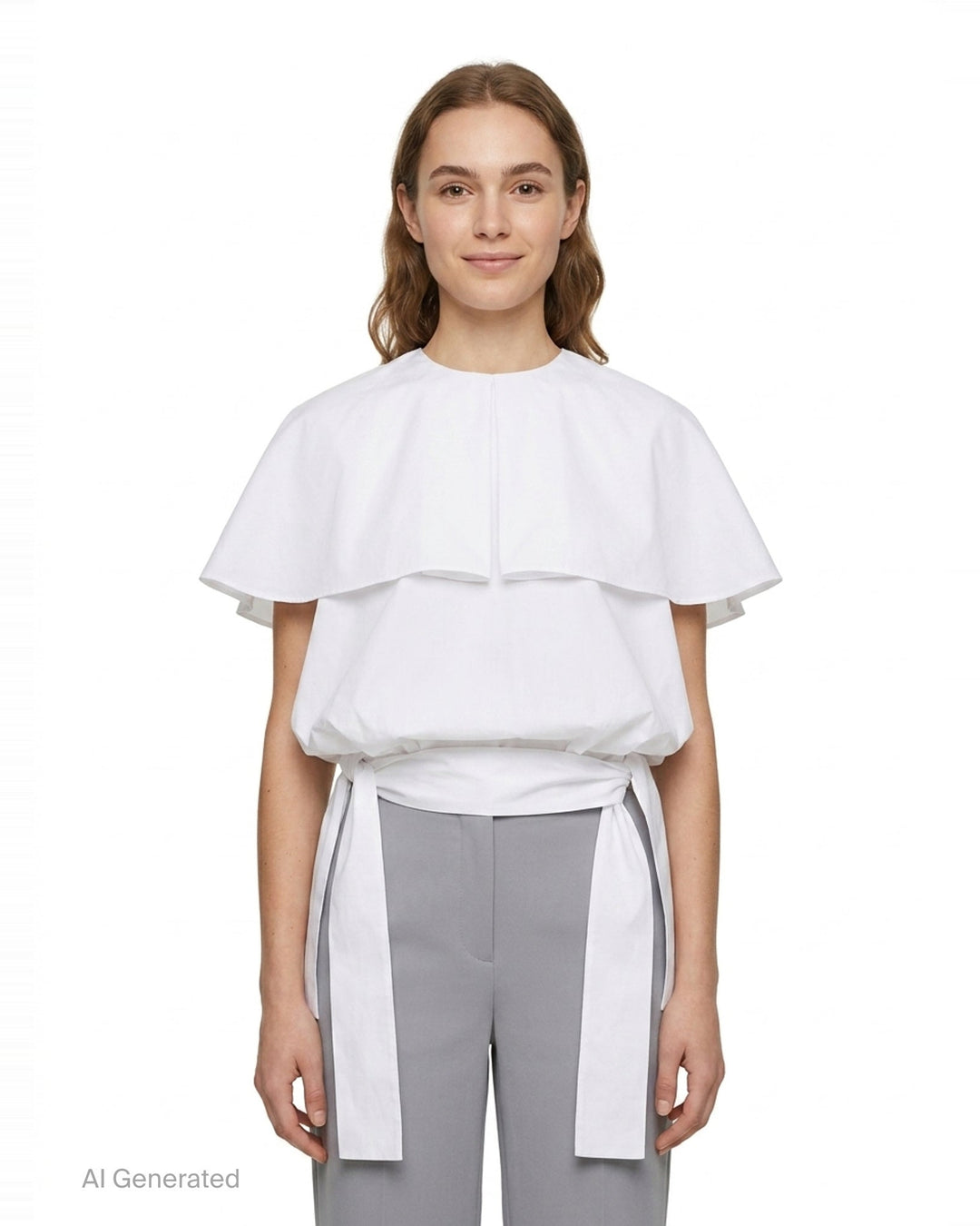 Big Collar Layered Blouse | Enfold | Club21 - front