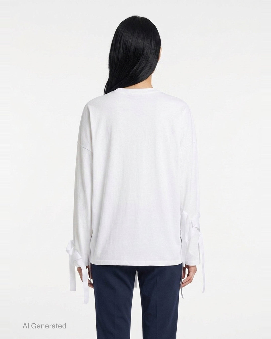 Ribbon Long Sleeve T-Shirt | Enfold | Club21 - back