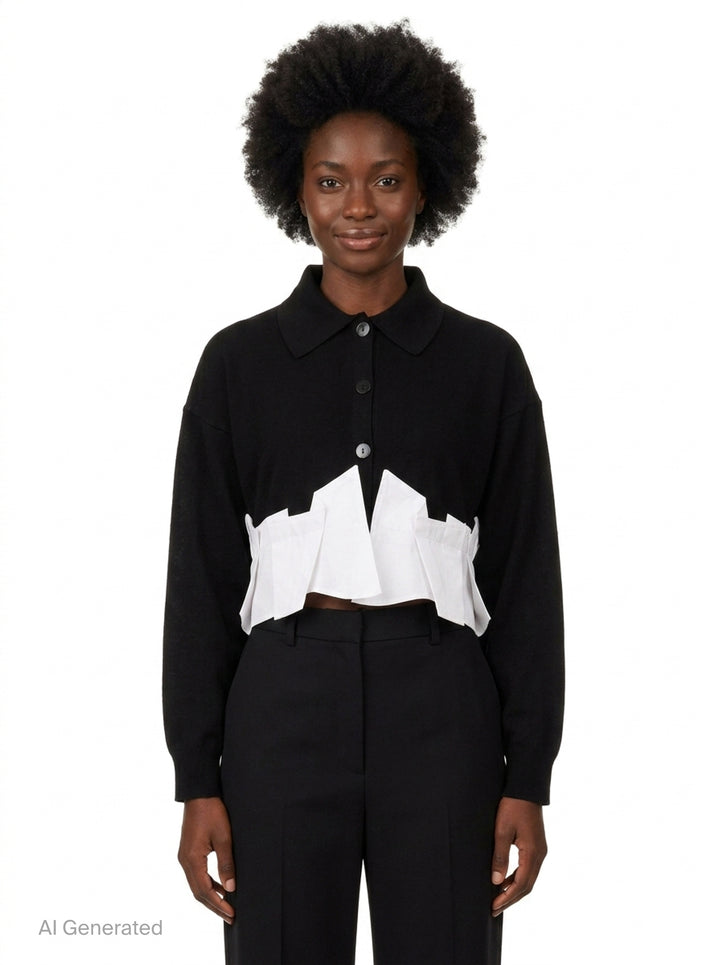 Tucked Docked Hem Cardigan | Enfold | Club21 - front
