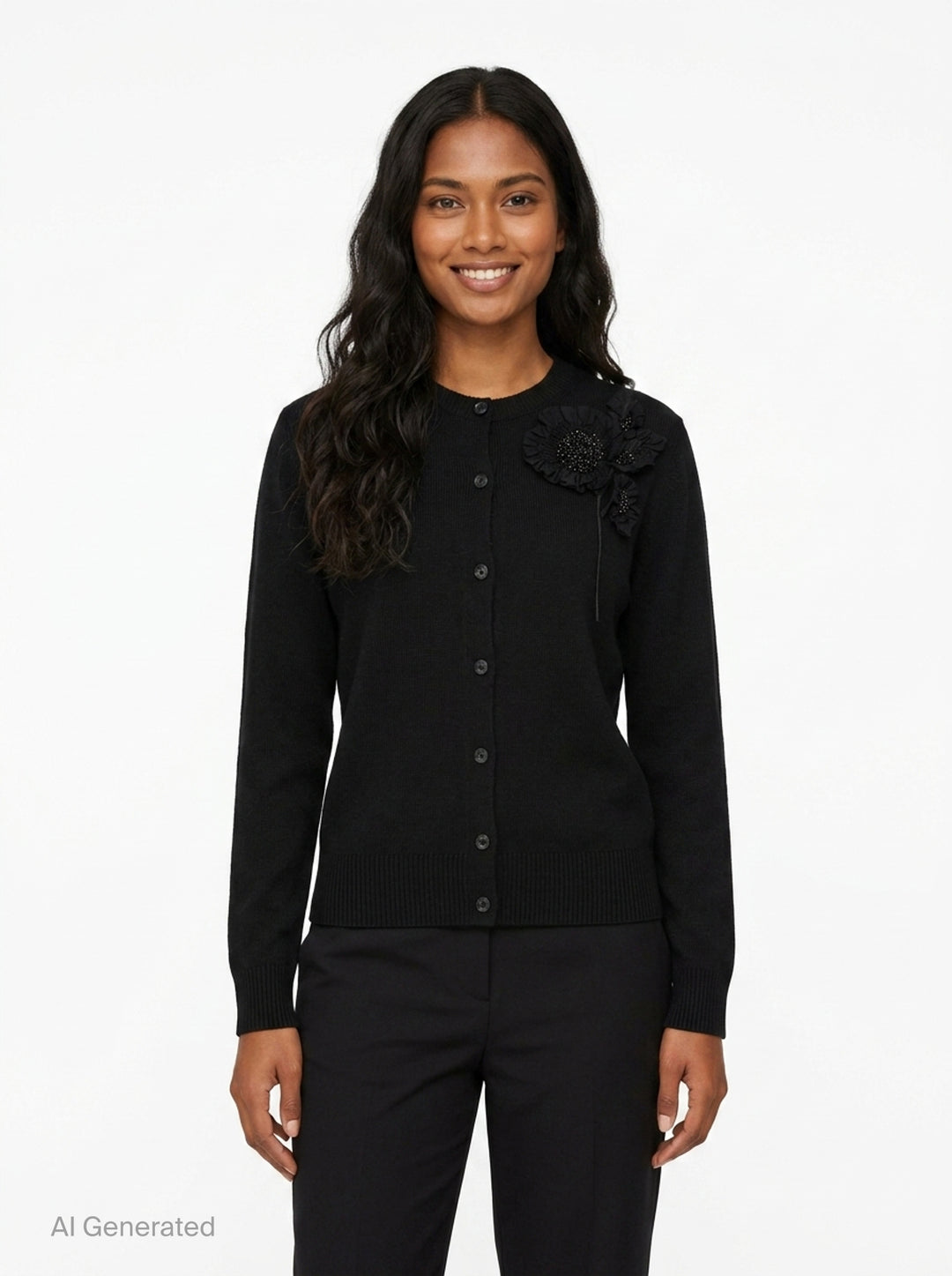 Embellished Merino Wool Cardigan | Erdem | Club21 - front