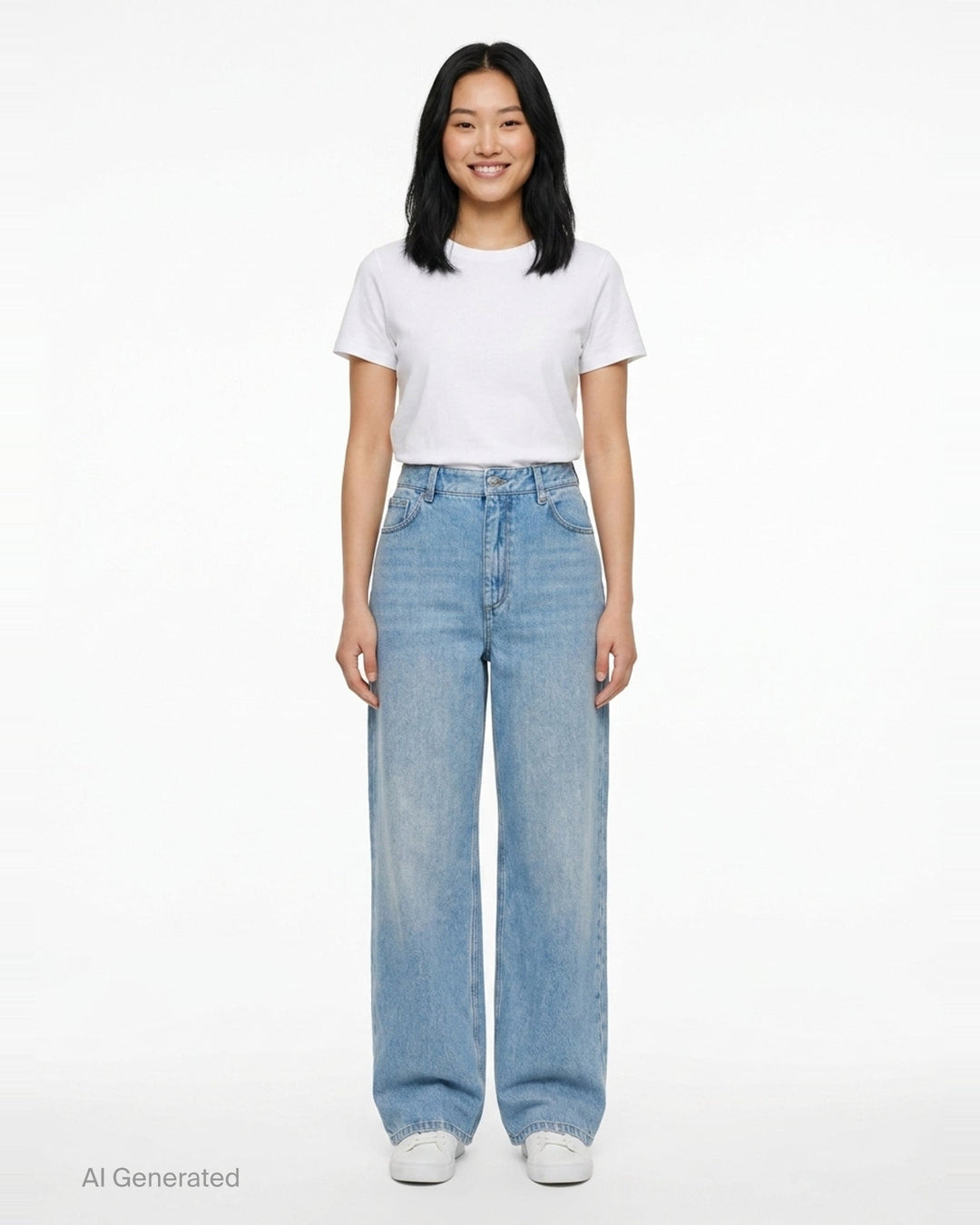 Embroidered Denim Straight Jeans | Erdem | Club21 - front