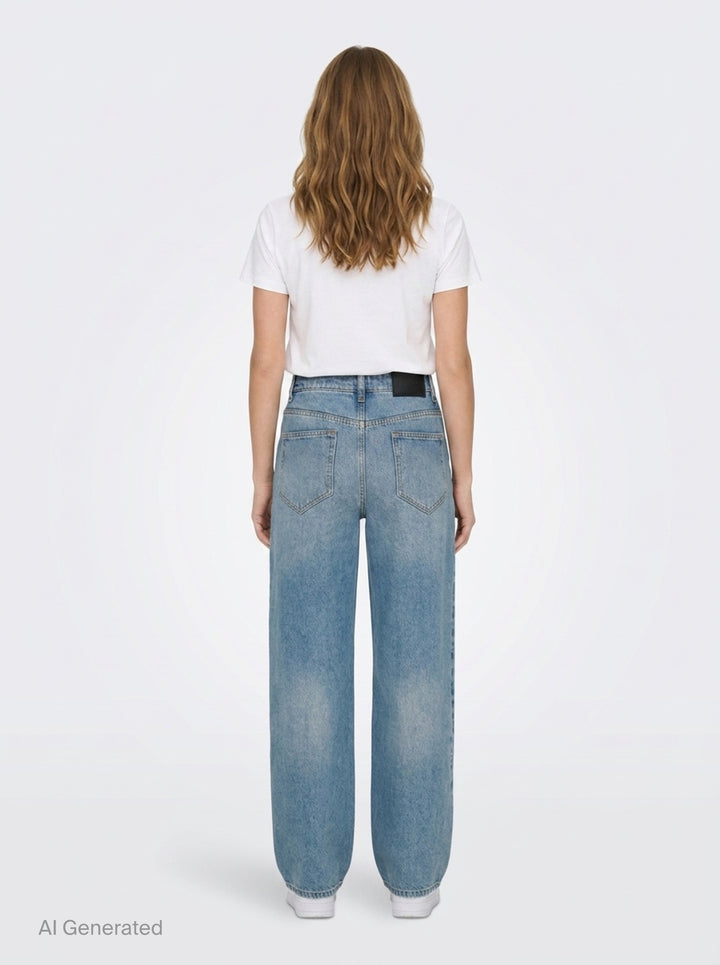 Embroidered Floral Straight Jeans | Erdem | Club21 - back