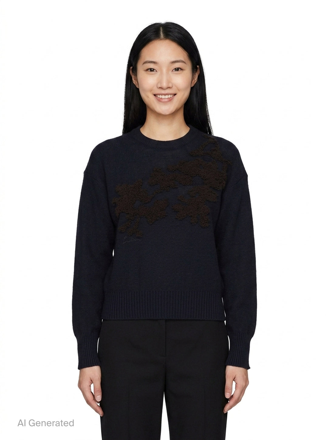 Fine Merino Wool Floral Jumper | Erdem | Club21 - front