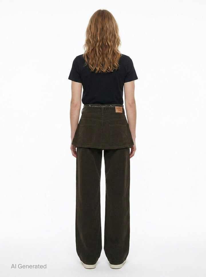 Layered Corduroy Pants | Fritur | Club21 - back