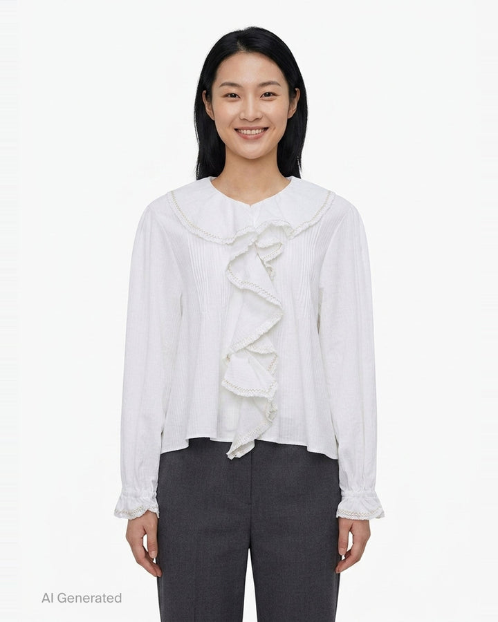 Vivi Frill Blouse | Fritur | Club21 - front