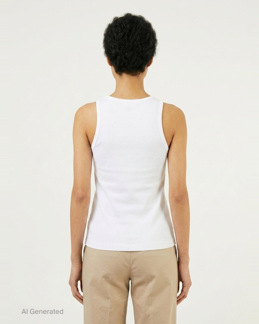 Banana Print Compact Rib Tank Top | Ganni | Club21 - back
