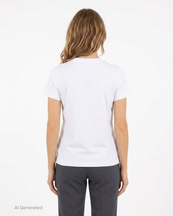 Basic Cotton Jersey Baby Fit Tee | Ganni | Club21 - back
