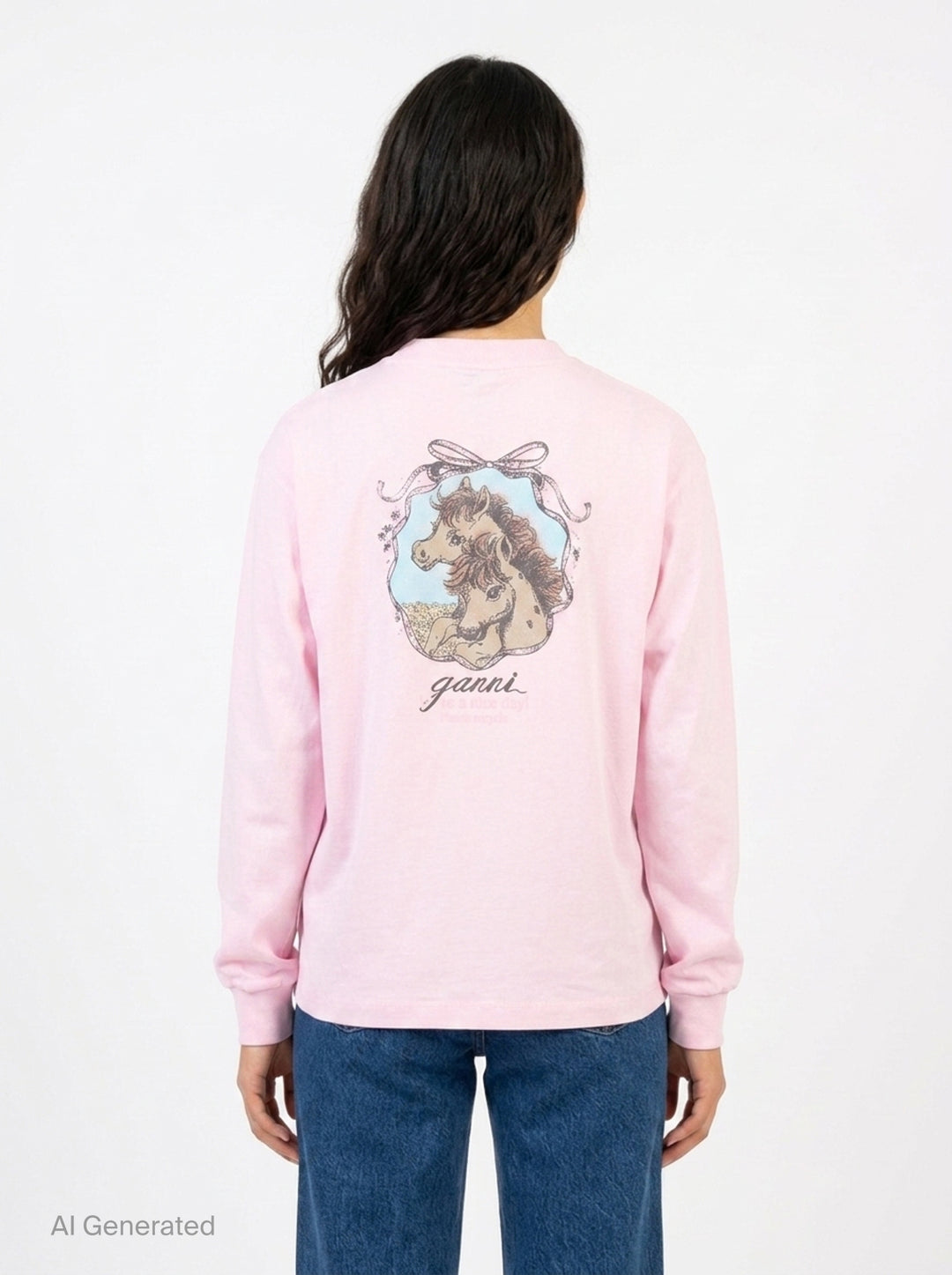 Future Jersey Long Sleeve Tee | Ganni | Club21 - back
