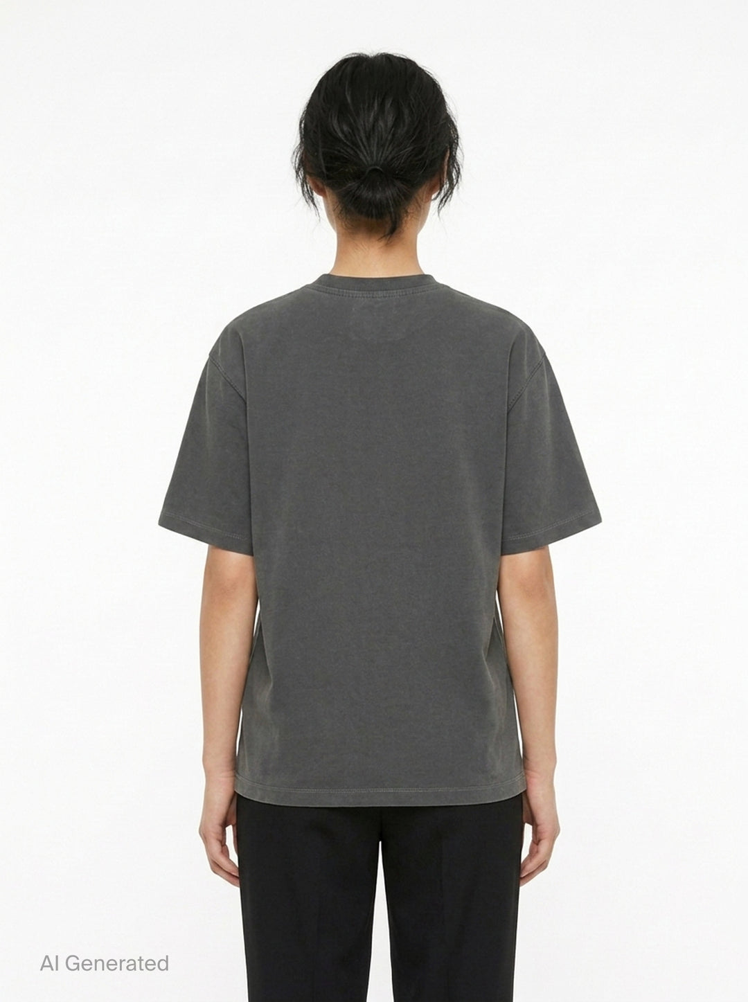 Heavy Cotton Embroidery Tee | Ganni | Club21 - back
