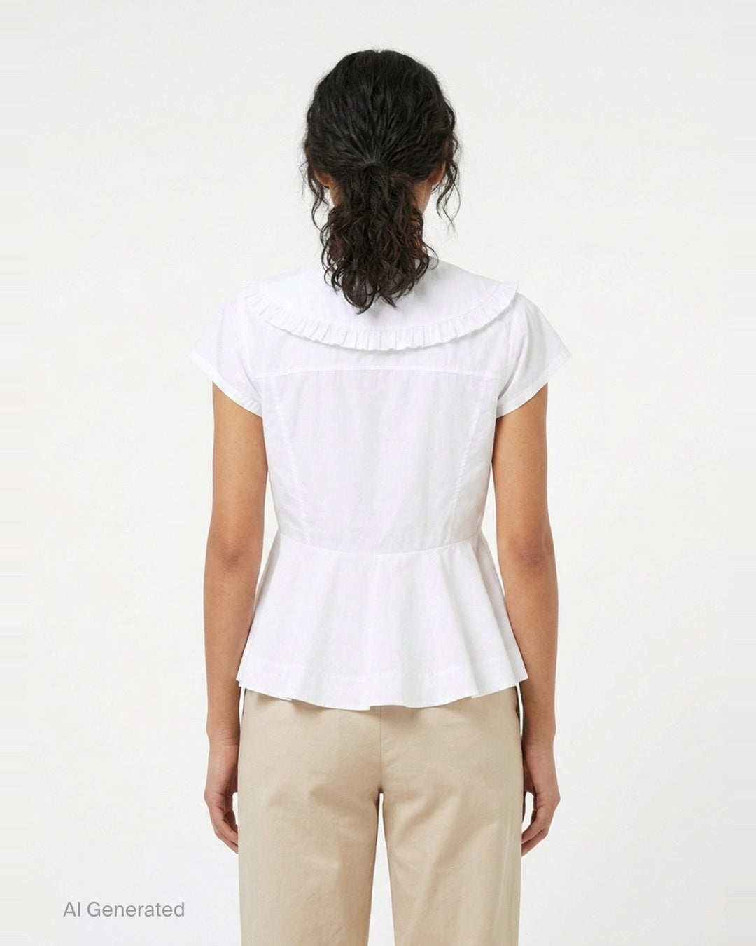 Regenerative Cotton Poplin Blouse | Ganni | Club21 - back