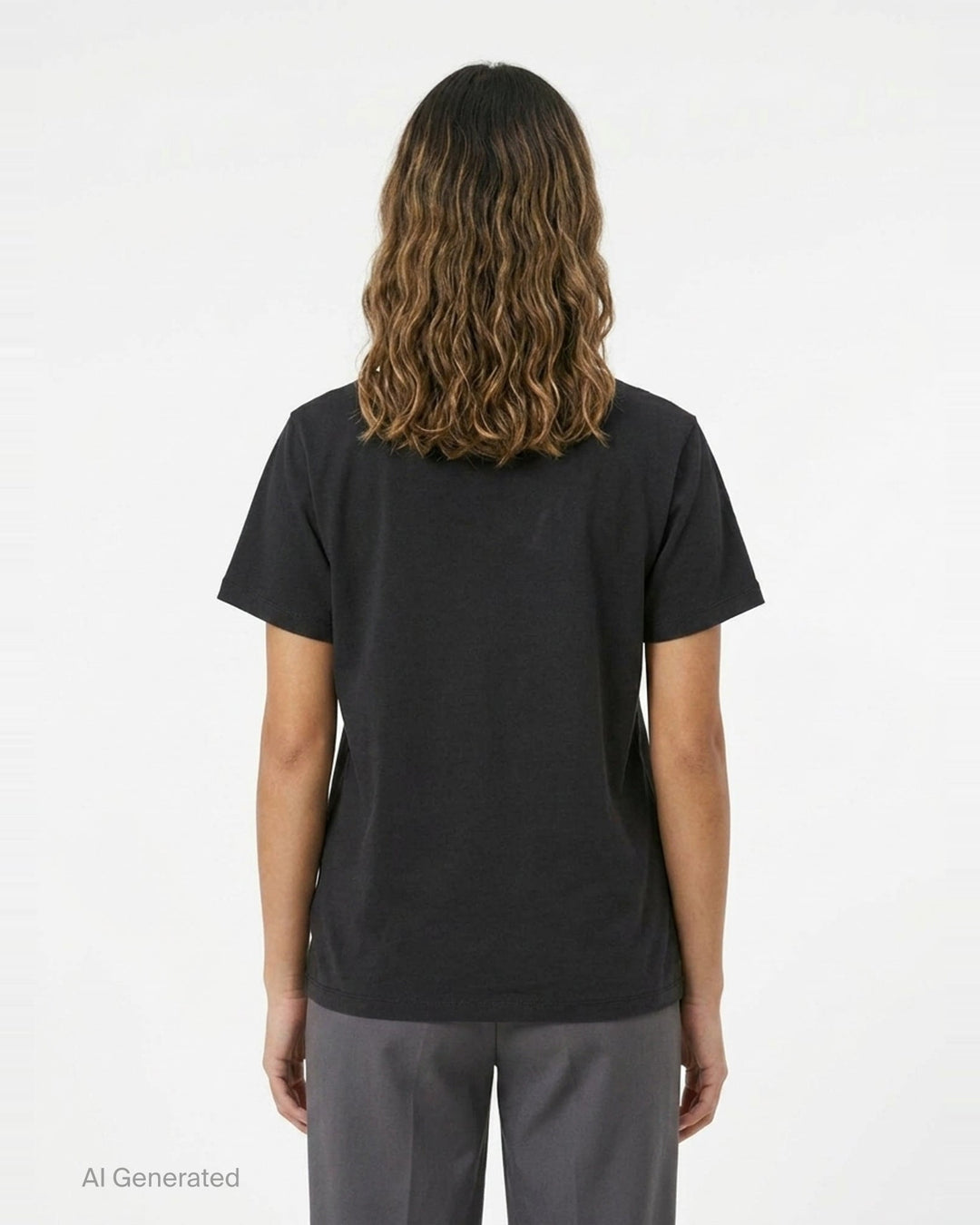 Ganni washed black relaxed cotton tee with distressed collegiate 'GANNI' lettering and a twin teddy bear mushroom graphic print reading 'Have a nice day! Please recycle' - back