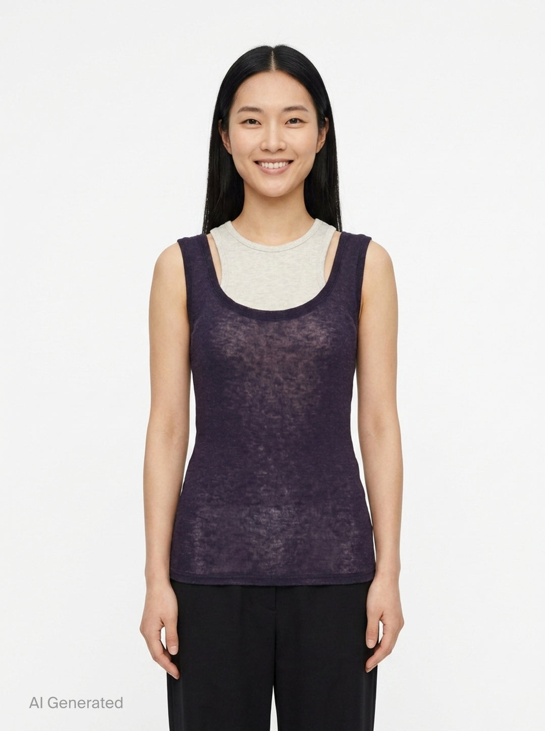 Soft Layered Scoop Top | Glowny | Club21 - front