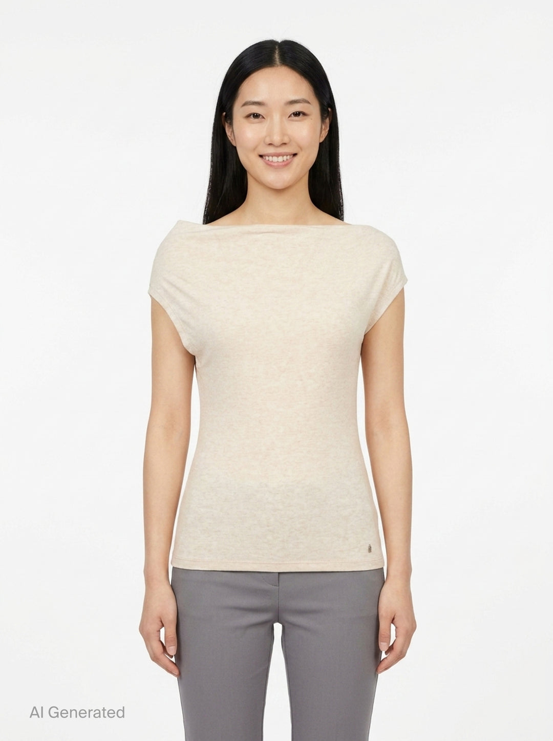 Tilt Drape Knit Top | Glowny | Club21 - front