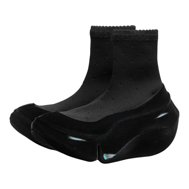 Club21 - grounds - Orca Dotted Lace Flocky Scratch Sneakers - SNEAKERS - Black