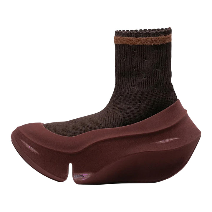 Club21 - grounds - Orca Dotted Lace Flocky Scratch Sneakers - SNEAKERS - Brown