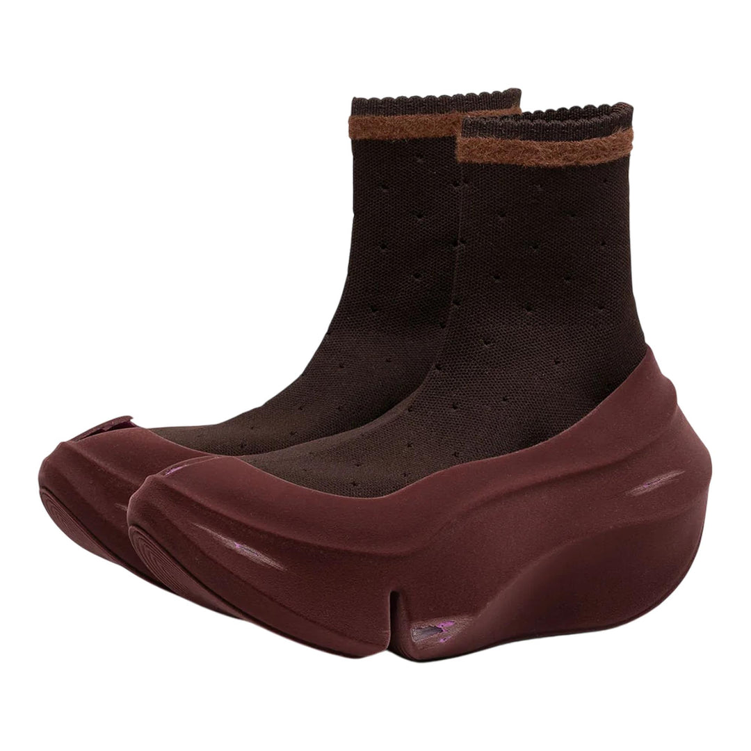 Club21 - grounds - Orca Dotted Lace Flocky Scratch Sneakers - SNEAKERS - Brown