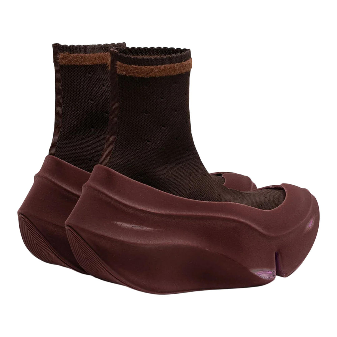 Club21 - grounds - Orca Dotted Lace Flocky Scratch Sneakers - SNEAKERS - Brown