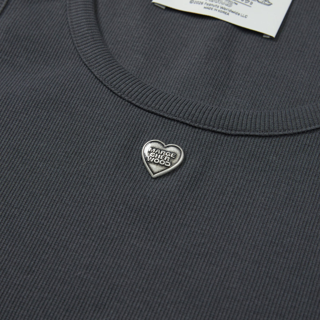 Heart Pendant Sleeveless T-Shirt