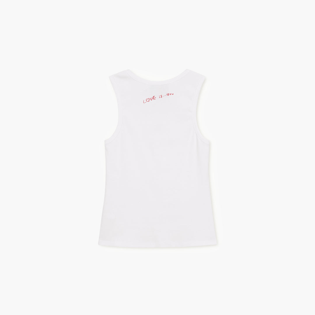Heart Pendant Sleeveless T-Shirt