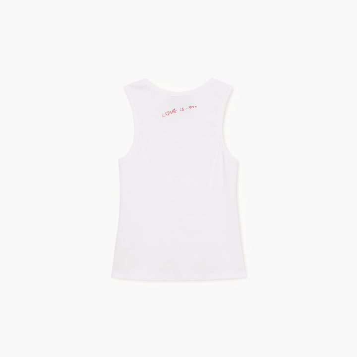 Heart Pendant Sleeveless T-Shirt