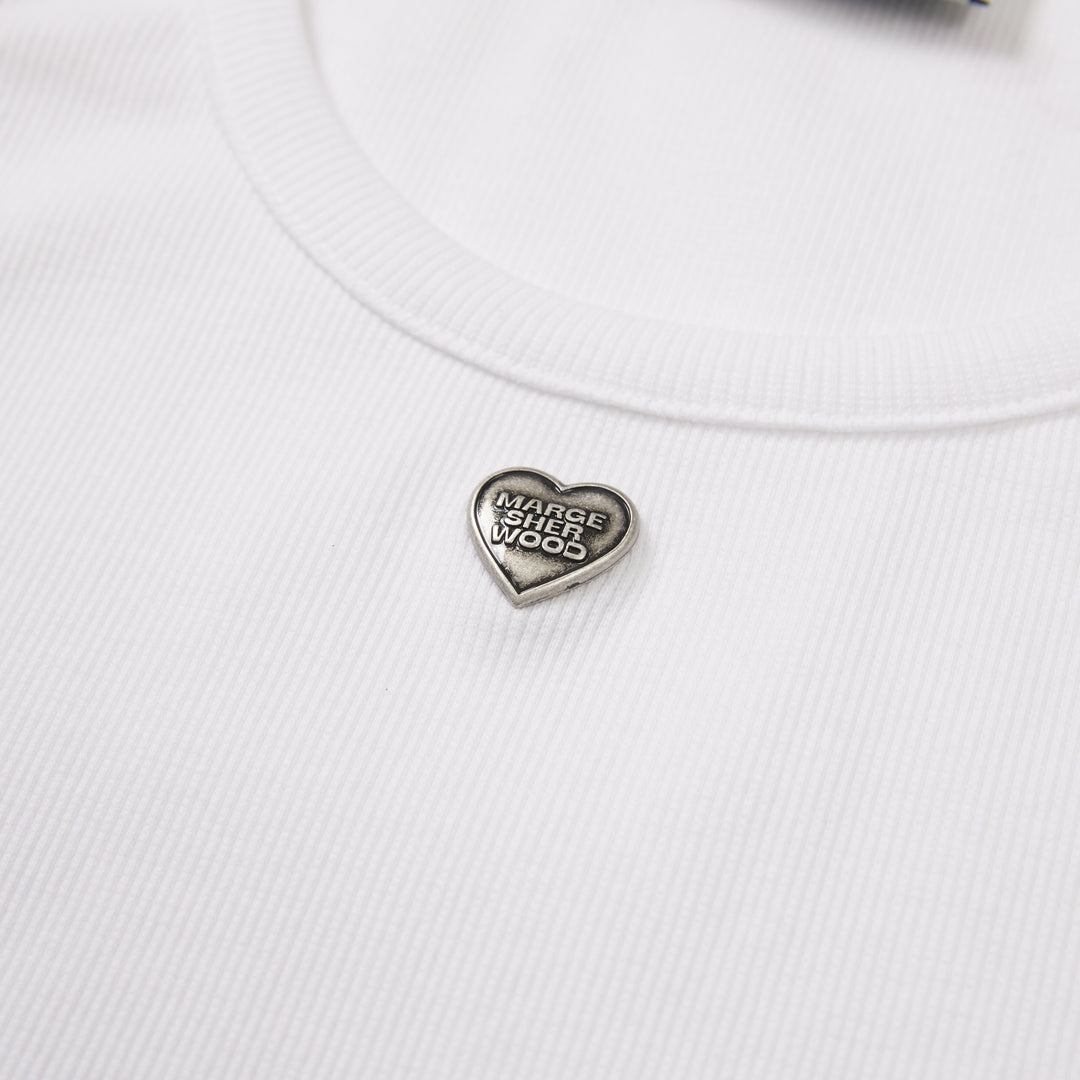 Heart Pendant Sleeveless T-Shirt