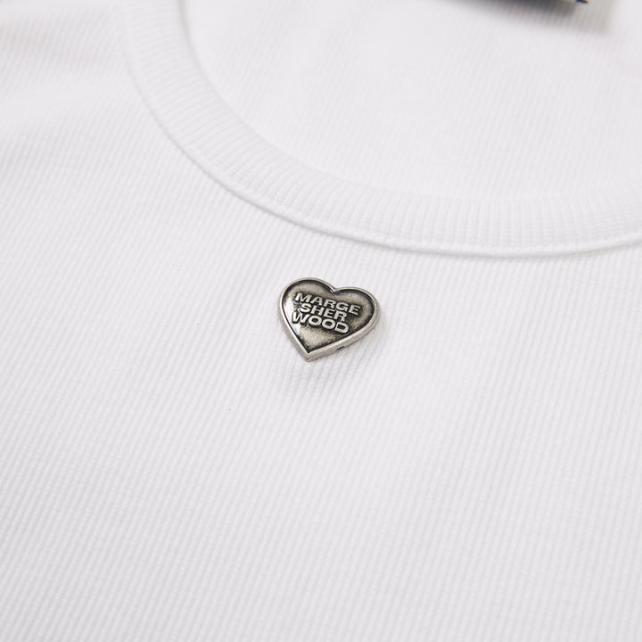 Heart Pendant Sleeveless T-Shirt