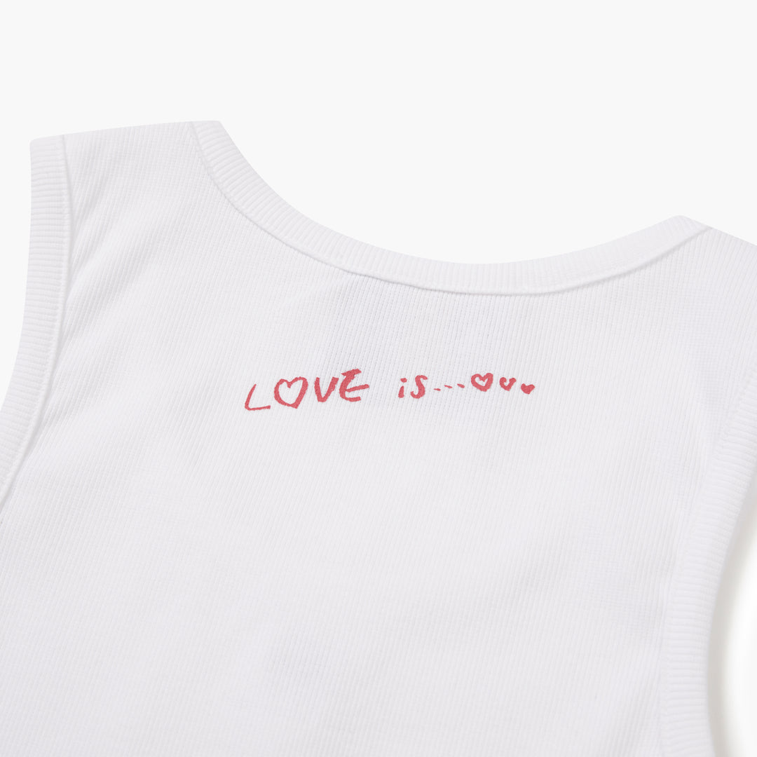 Heart Pendant Sleeveless T-Shirt