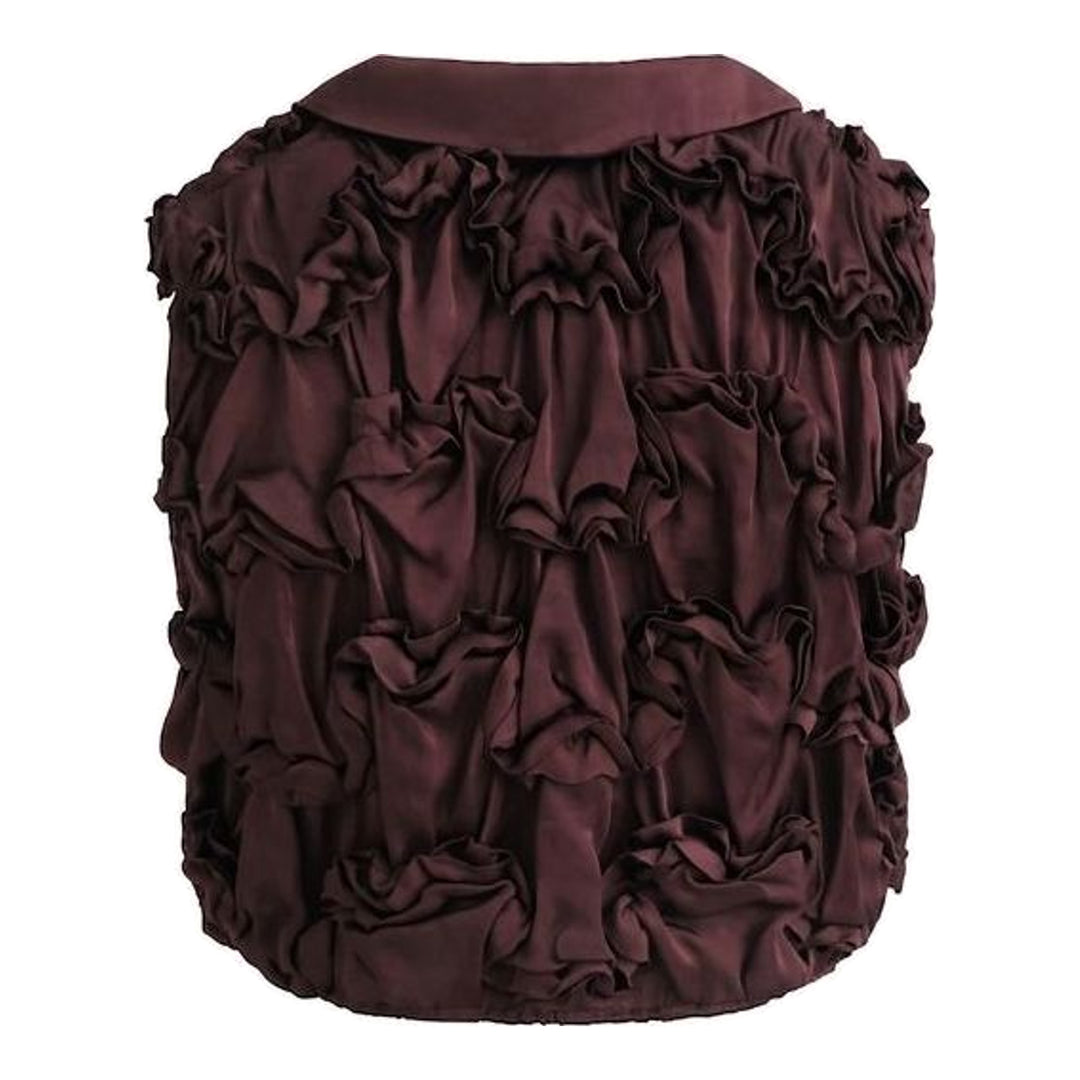 Ruffled Satin Cropped Top | Hisu Park | Club21 - packshot