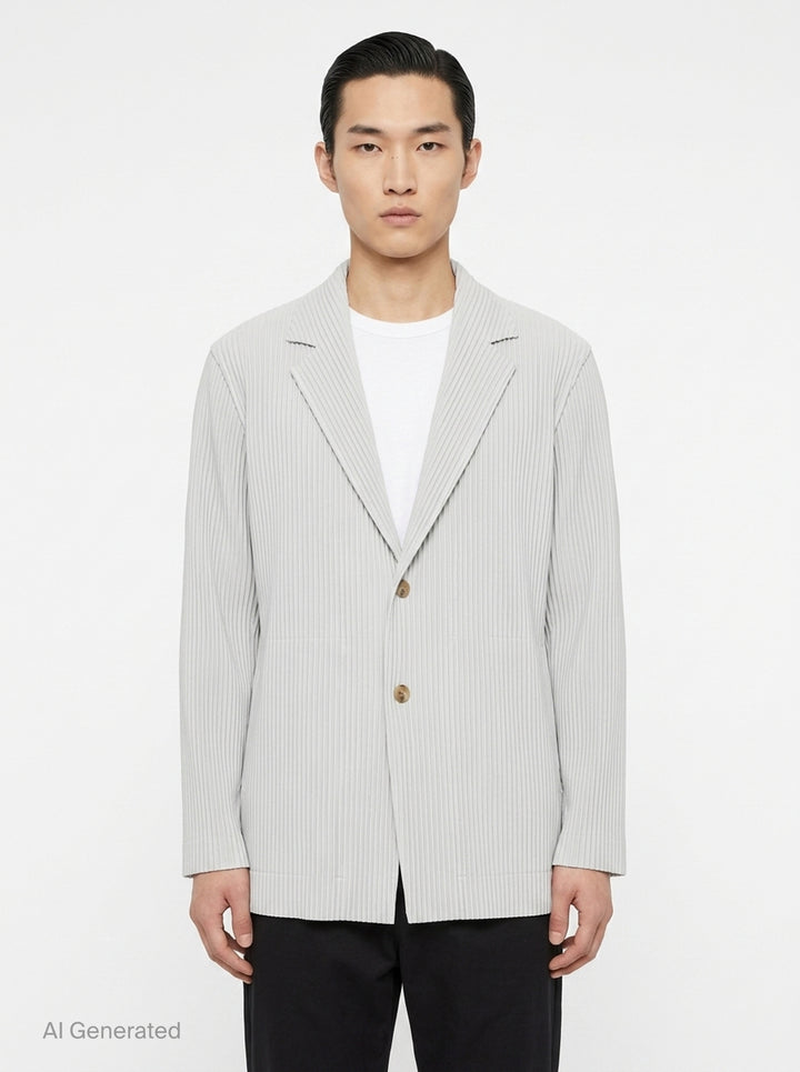 2 Button Pleated Blazer Jacket | Homme Plissé Issey Miyake | Club21 - front