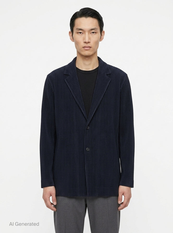 2 Button Pleated Blazer Jacket | Homme Plissé Issey Miyake | Club21 - front
