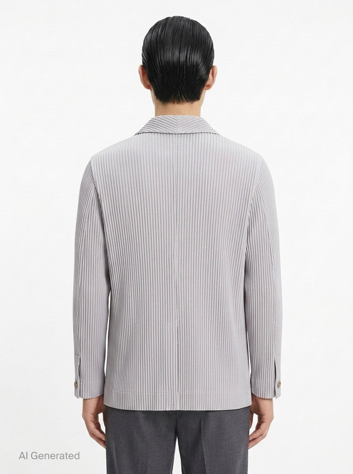 Basics Pleated Blazer Jacket | Homme Plissé Issey Miyake | Club21 - back