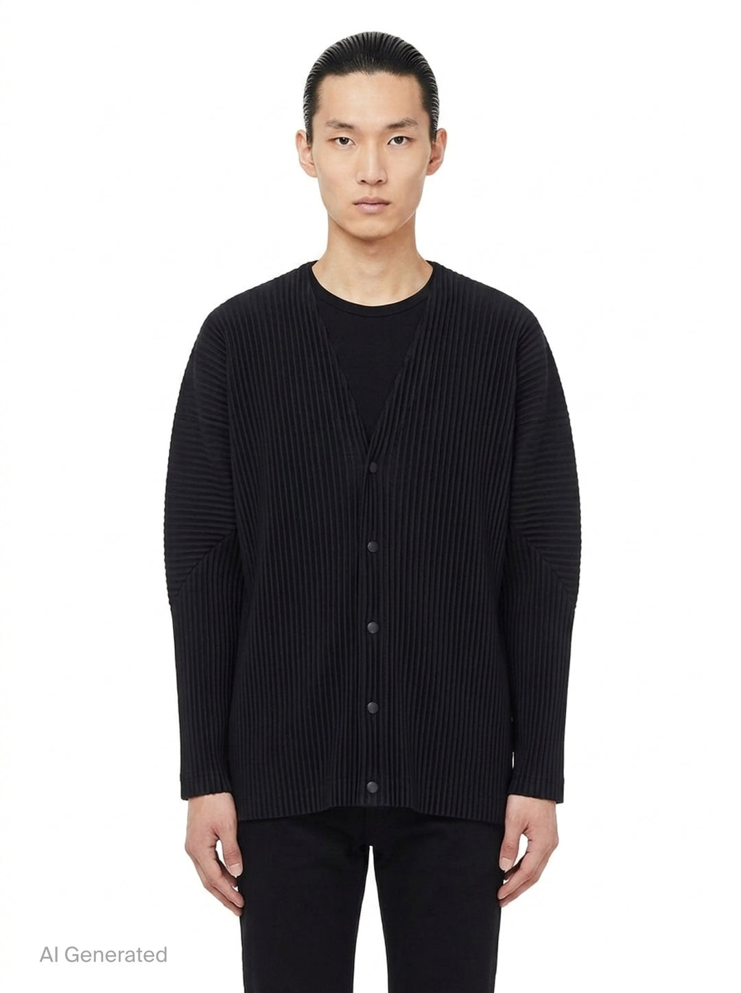 Basics Pleated Cardigan | Homme Plissé Issey Miyake | Club21 - front