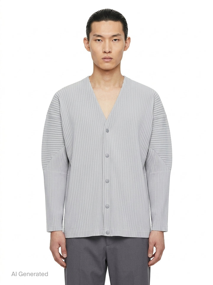 Basics Pleated Cardigan | Homme Plissé Issey Miyake | Club21 - front