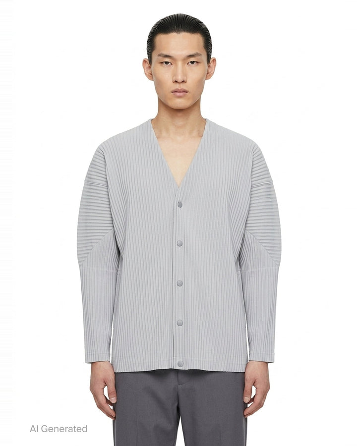 Basics Pleated Cardigan | Homme Plissé Issey Miyake | Club21 - front