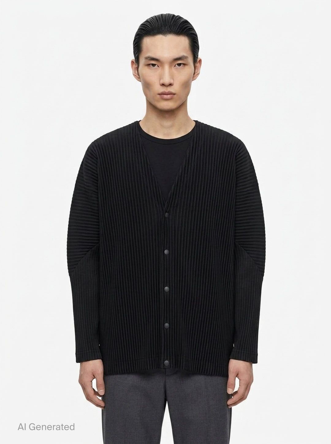 Basics Pleated Cardigan | Homme Plissé Issey Miyake | Club21 - front