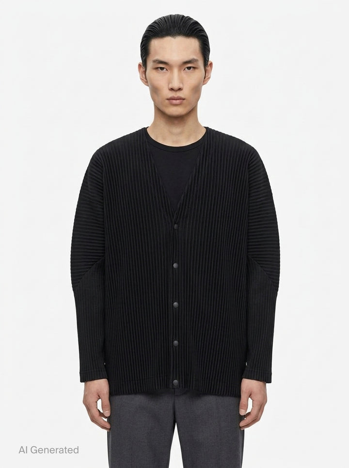 Basics Pleated Cardigan | Homme Plissé Issey Miyake | Club21 - front