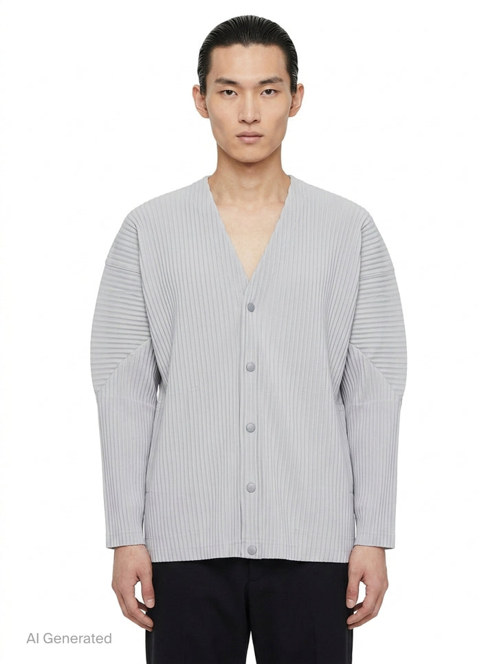 Basics Pleated Cardigan | Homme Plissé Issey Miyake | Club21 - front
