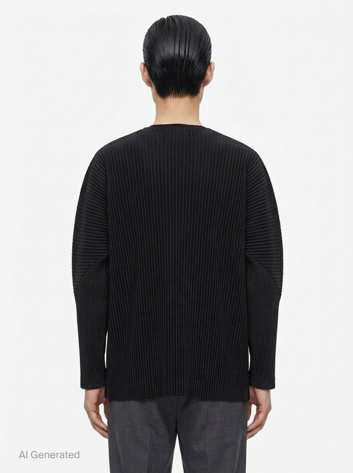 Basics Pleated Cardigan | Homme Plissé Issey Miyake | Club21 - back