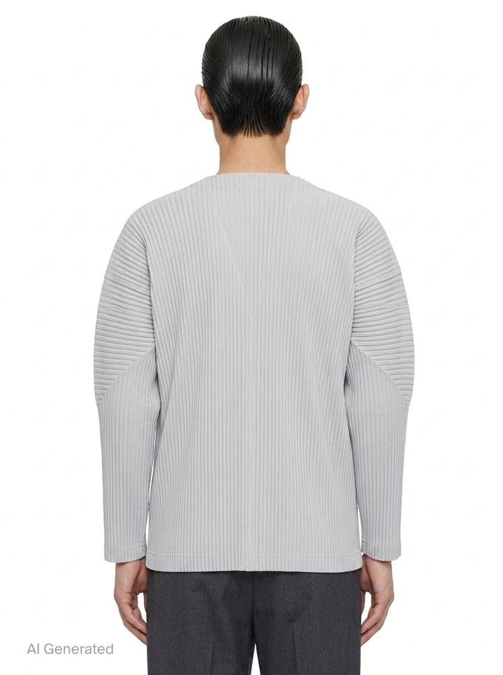 Basics Pleated Cardigan | Homme Plissé Issey Miyake | Club21 - back