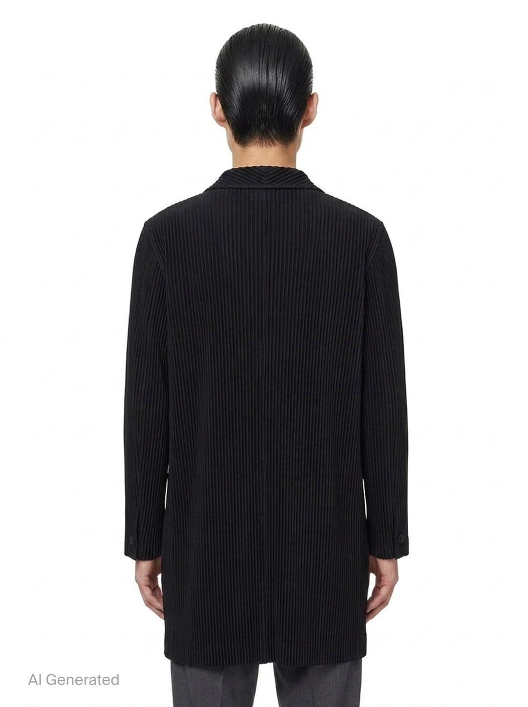 Basics Pleated Long Jacket | Homme Plissé Issey Miyake | Club21 - back