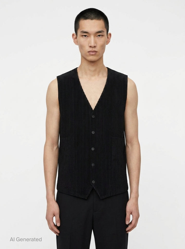 Basics Pleated Vest | Homme Plissé Issey Miyake | Club21 - front