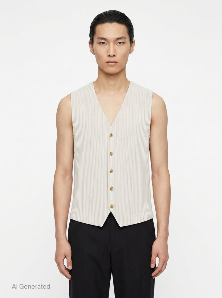 Basics Pleated Vest | Homme Plissé Issey Miyake | Club21 - front