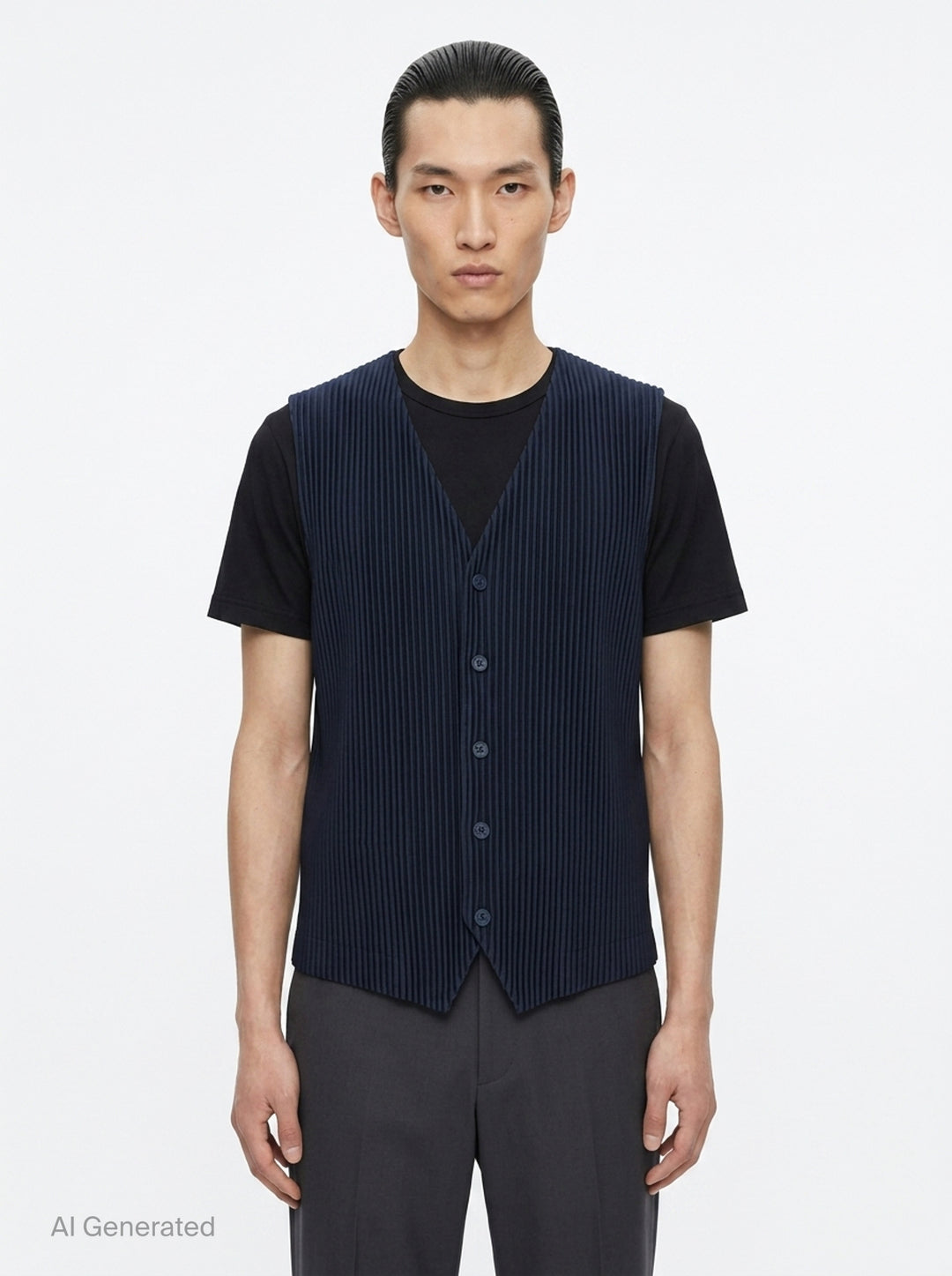 Basics Pleated Vest | Homme Plissé Issey Miyake | Club21 - front