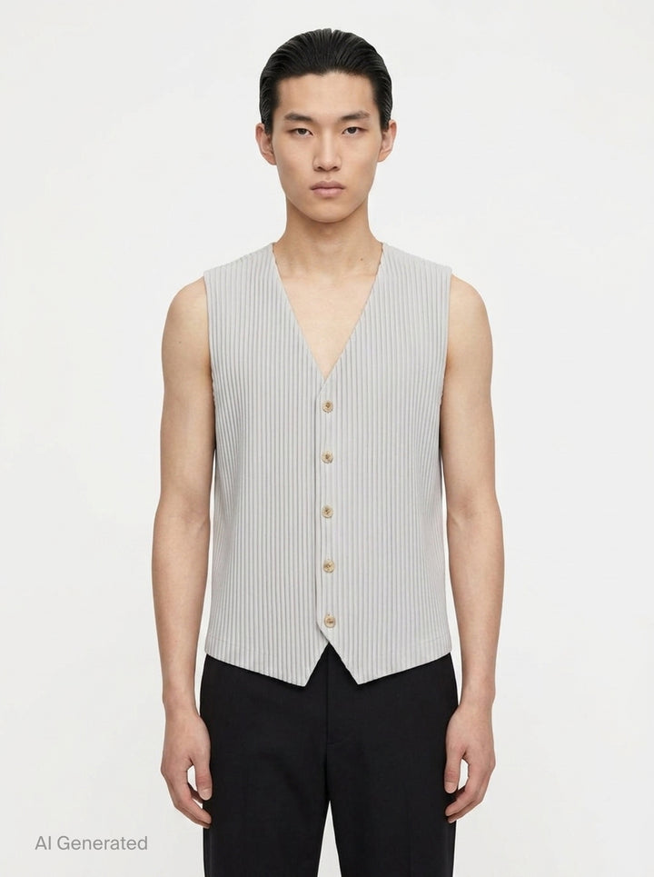 Basics Pleated Vest | Homme Plissé Issey Miyake | Club21 - front
