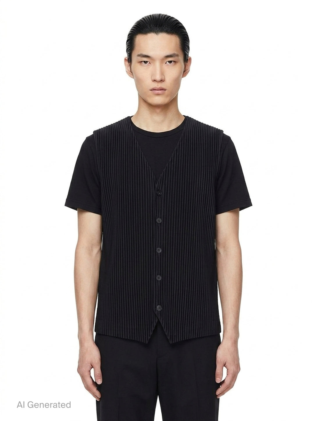Basics Pleated Vest | Homme Plissé Issey Miyake | Club21 - front