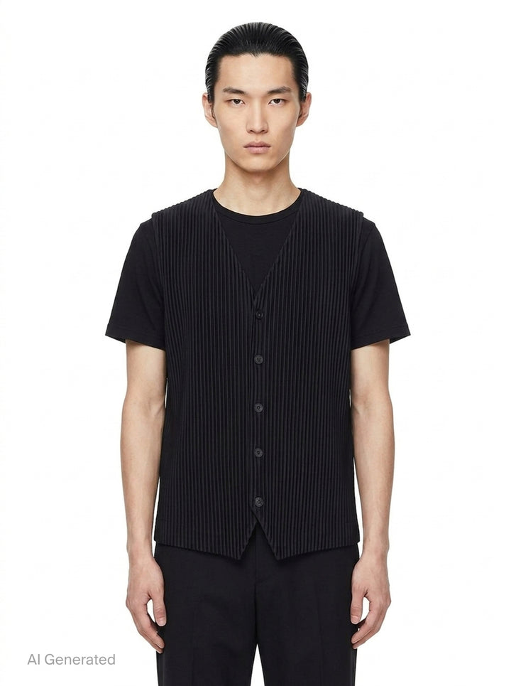 Basics Pleated Vest | Homme Plissé Issey Miyake | Club21 - front