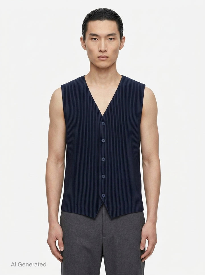 Basics Pleated Vest | Homme Plissé Issey Miyake | Club21 - front