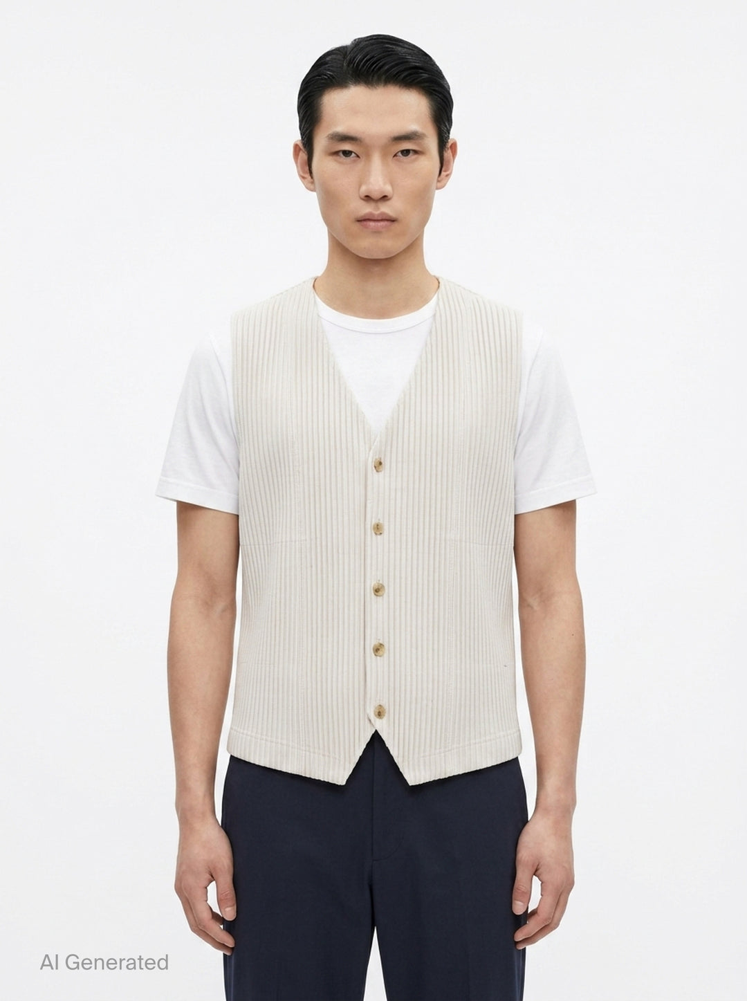 Basics Pleated Vest | Homme Plissé Issey Miyake | Club21 - front