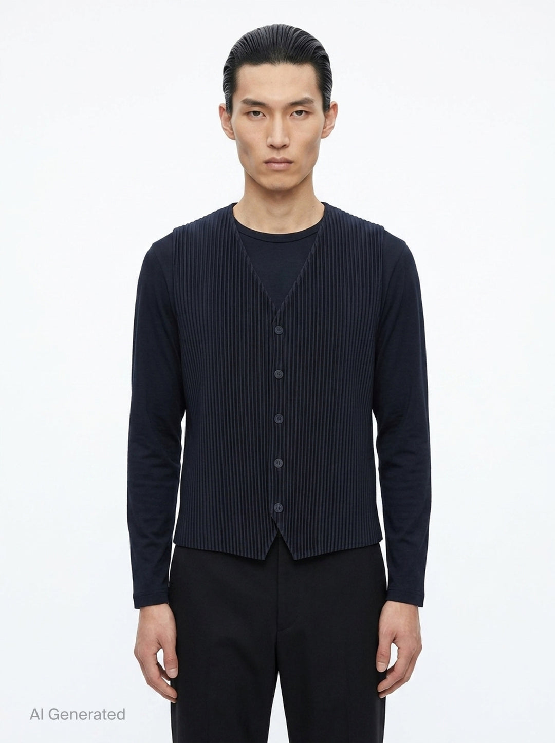 Basics Pleated Vest | Homme Plissé Issey Miyake | Club21 - front
